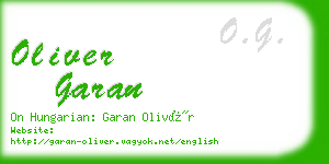 oliver garan business card